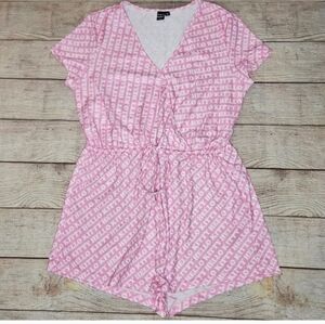 Shein X Sanrio Hello Kitty & Friends pink shorts romper jumpsuit